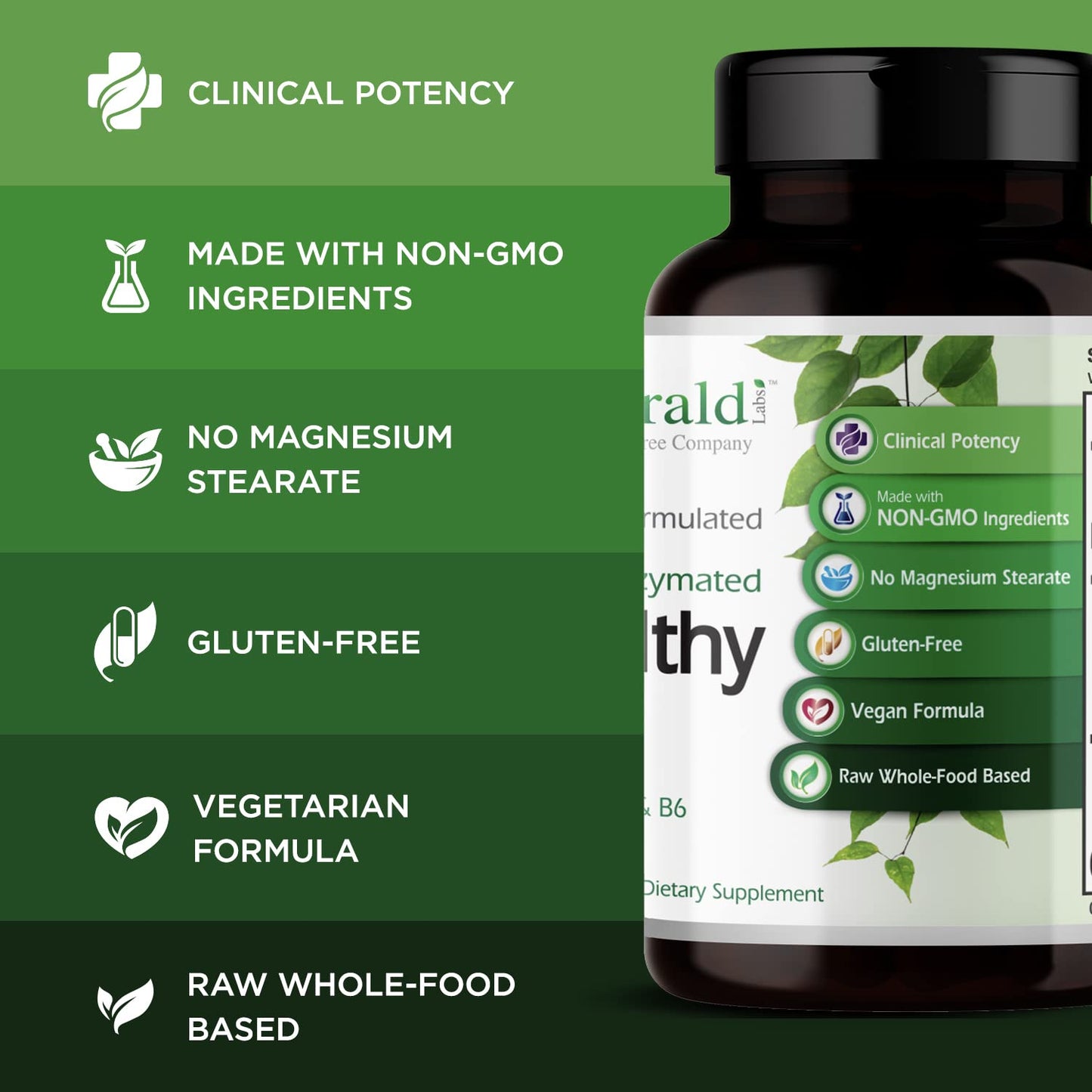 Calidad suplemento vitamina b complejo EMERALD LABS