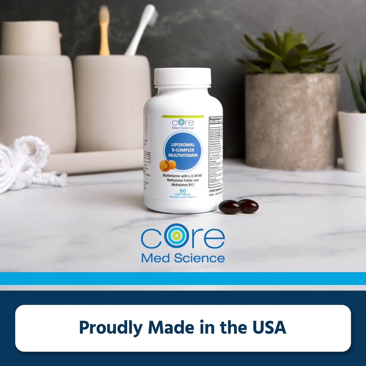 Capacidad multivitamínico Core Med Science 90 softgels