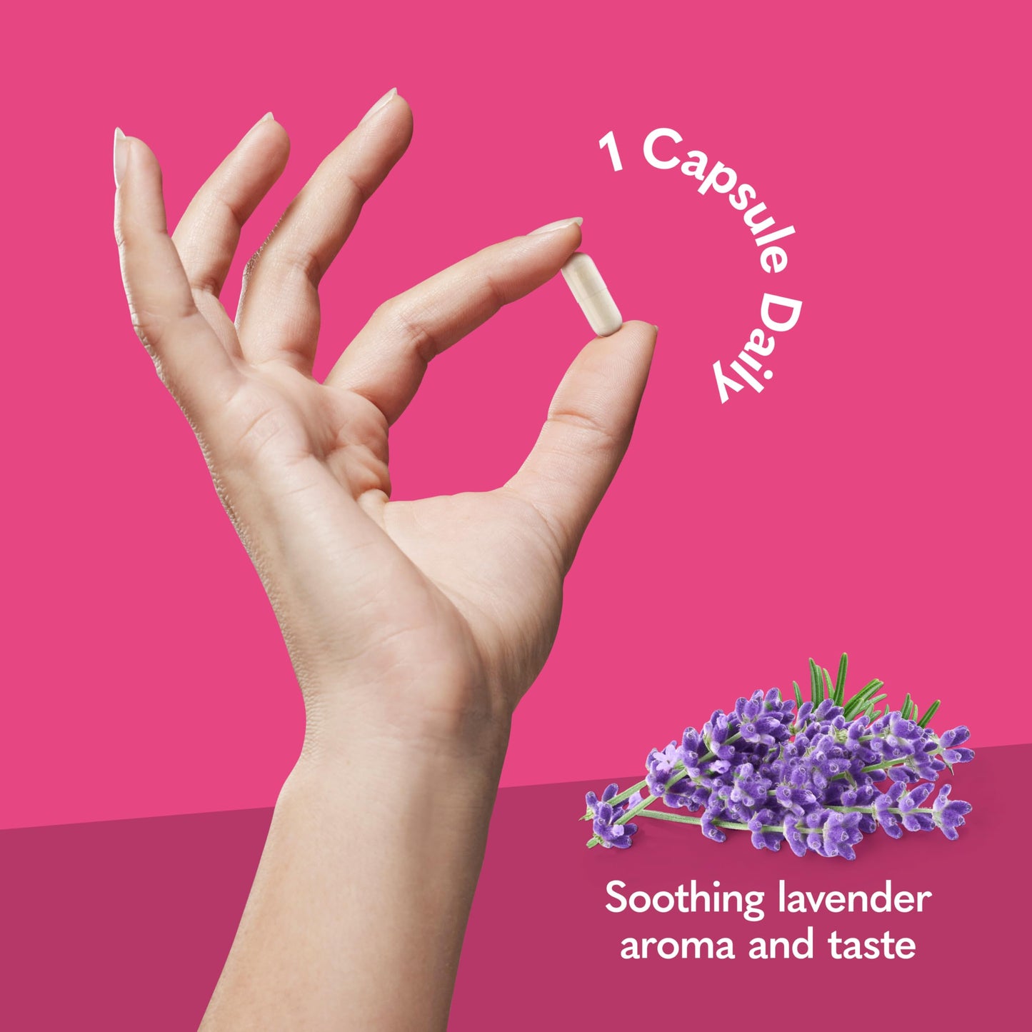 Cápsula diaria con aroma a lavanda para la belleza.