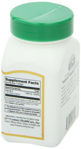 Cápsula blanda Vitamina E 1000 IU 21st Century