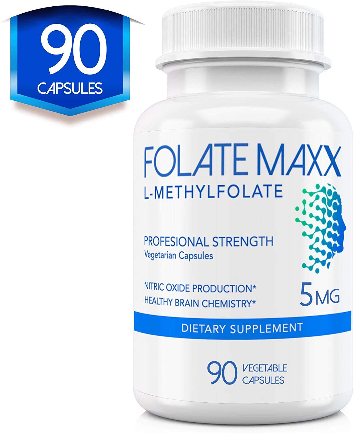 Cápsula individual FolateMaxx L-Metilfolato folato activo