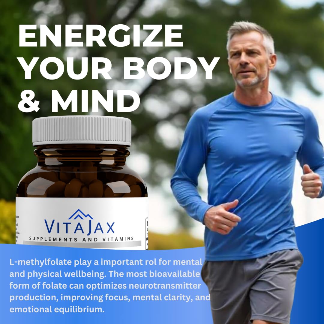 Cápsula vegana VITAJAX L Metilfolato para salud mental