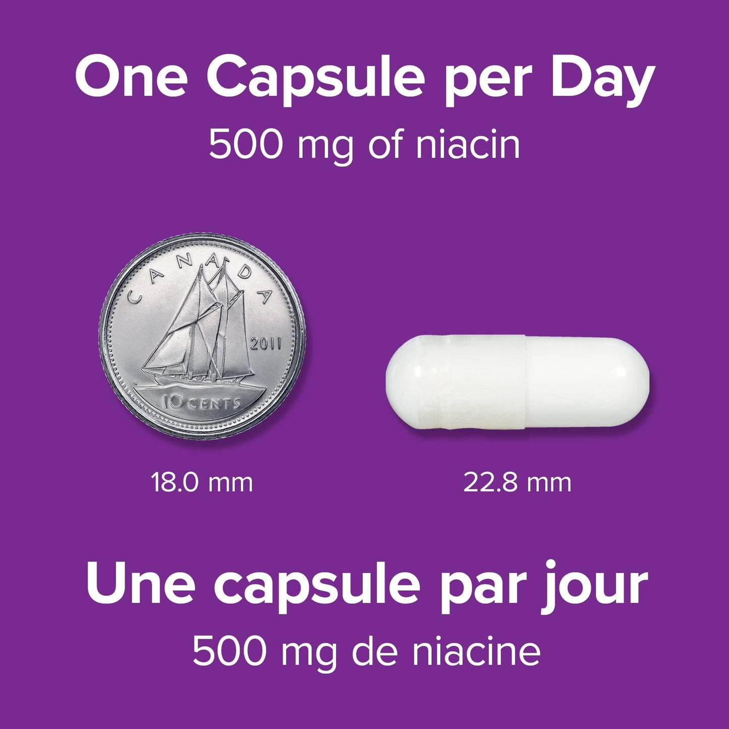 Cápsulas 500mg niacina vitamina b3 sin enrojecimiento 90ct