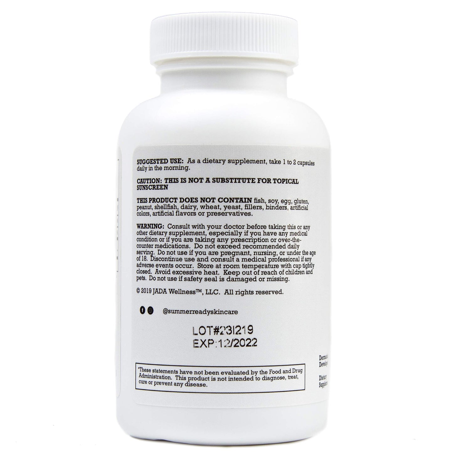 Cápsulas antioxidantes Summer Ready para elasticidad piel