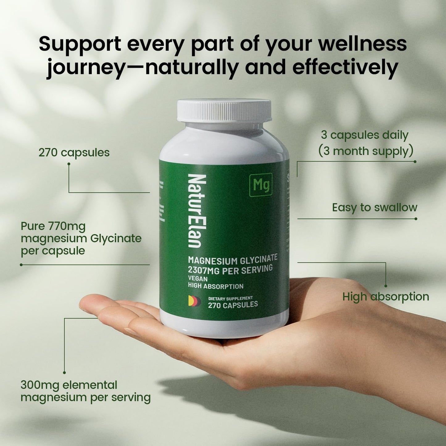 Cápsulas para apoyo inmune, salud ósea y muscular NaturElan