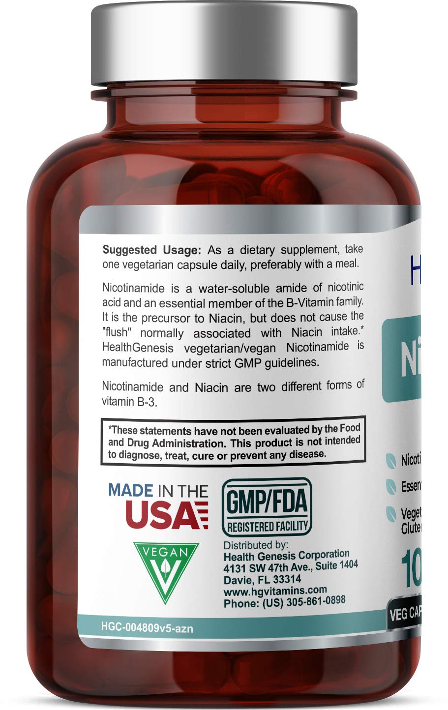 Cápsulas B-3 Nicotinamida cuidado piel energía