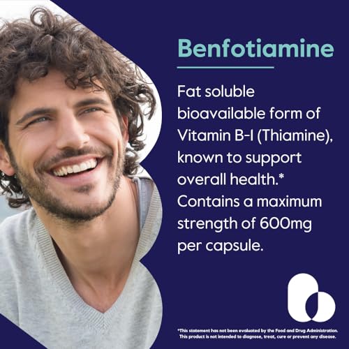 Cápsulas vegetales de Benfotiamina BESTVITE paquete 120 unidades