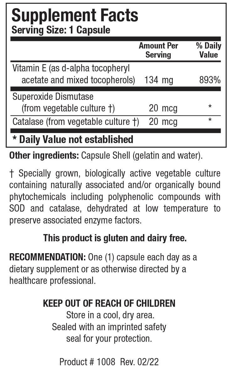 Cápsulas Biotics Research E-Mulsion 200 mejor absorción vitamina E