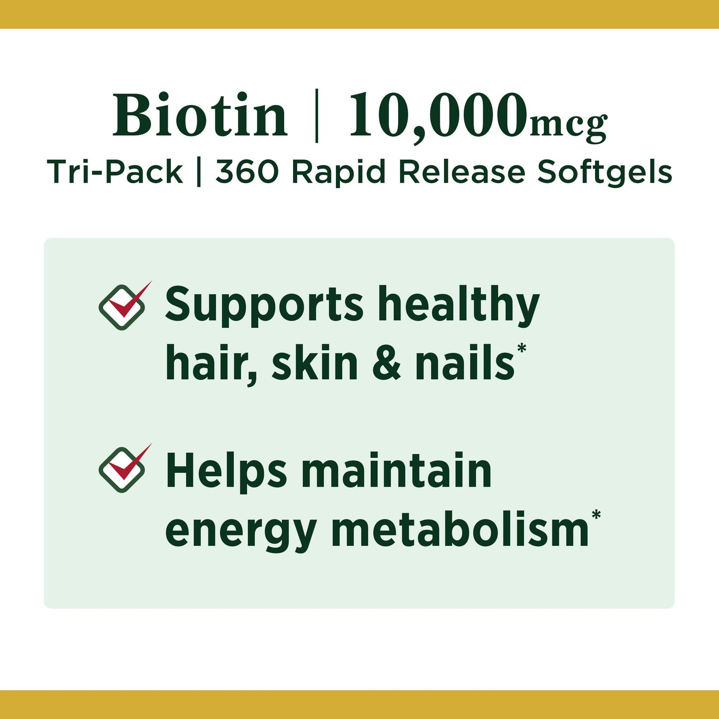 Cápsulas de biotina para salud de uñas y piel Nature's Bounty