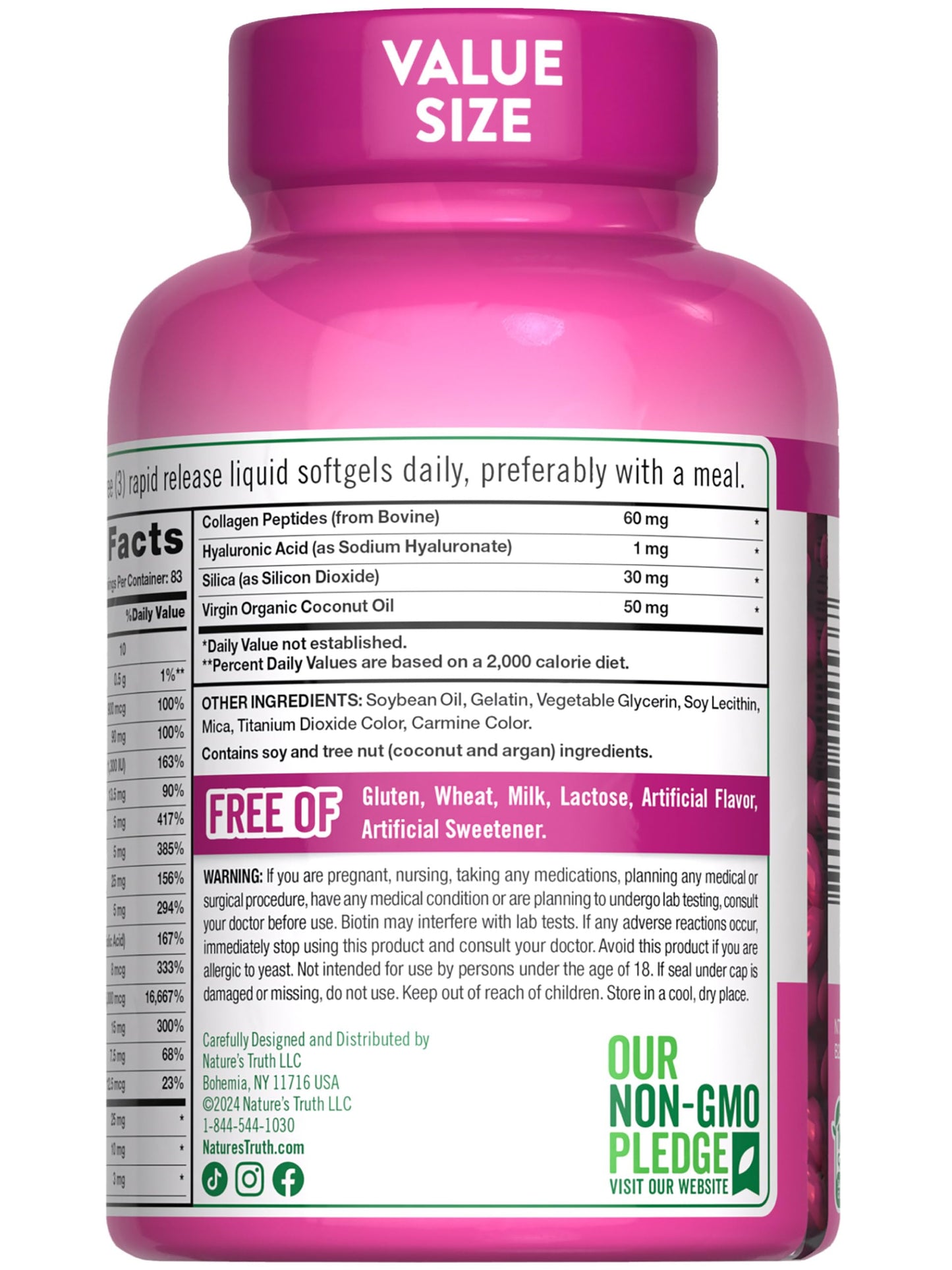 Cápsulas blandas Nature's Truth para belleza y salud