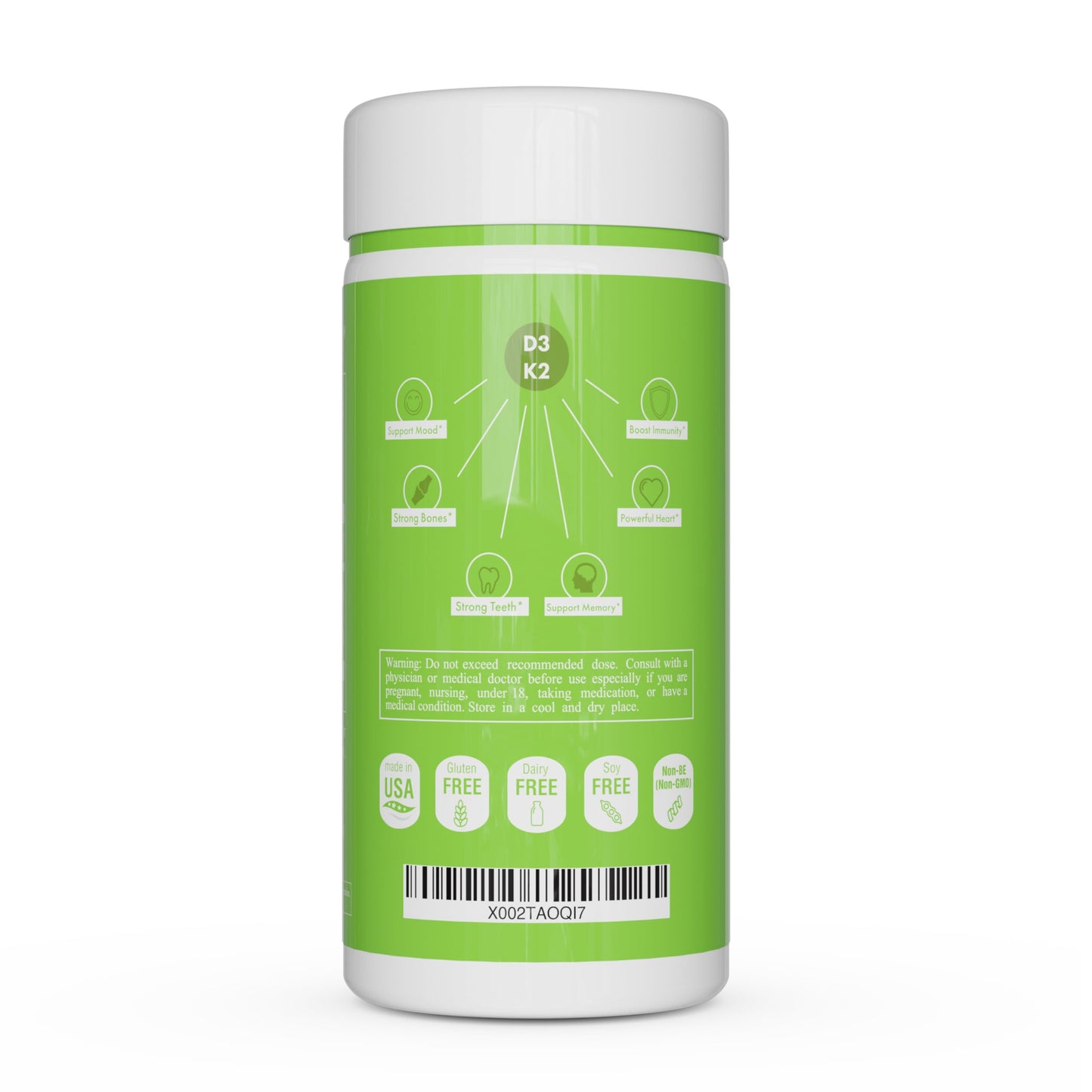Capsulas blandas UpNourish D3 y K2 para absorción eficiente
