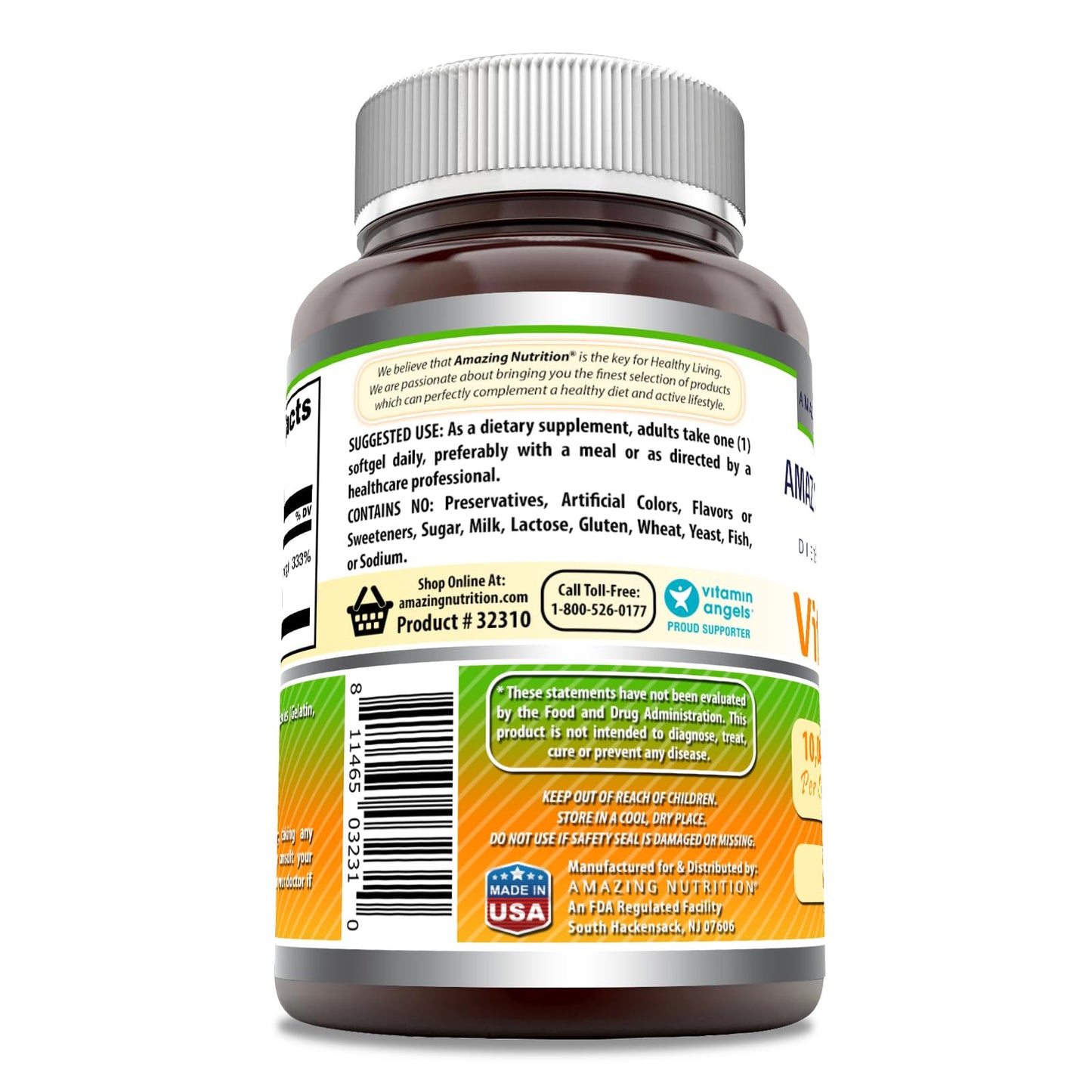 Cápsulas blandas Vitamina A Amazing Formulas detalle producto