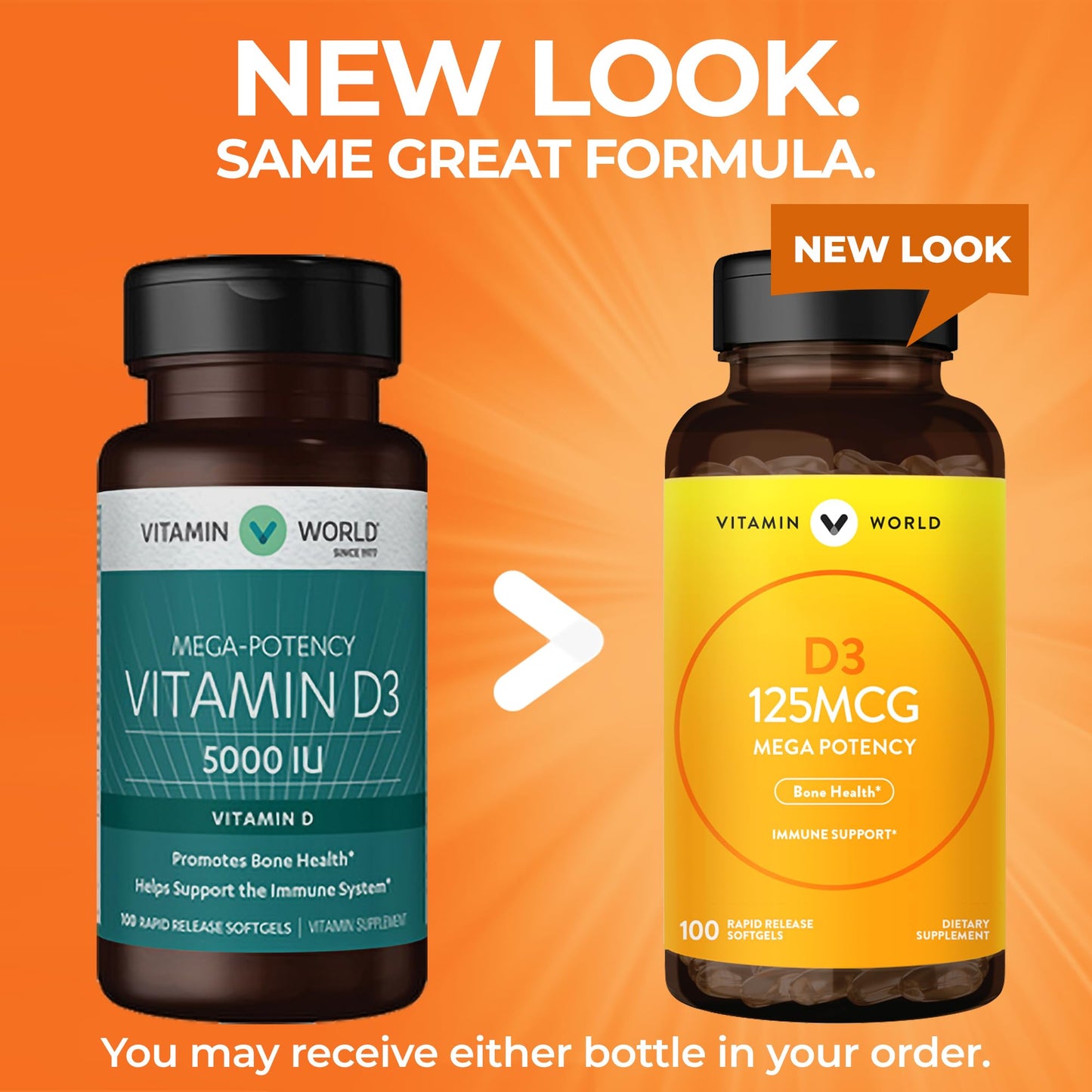 Cápsulas blandas de vitamina d3 5000 iu vitamina world
