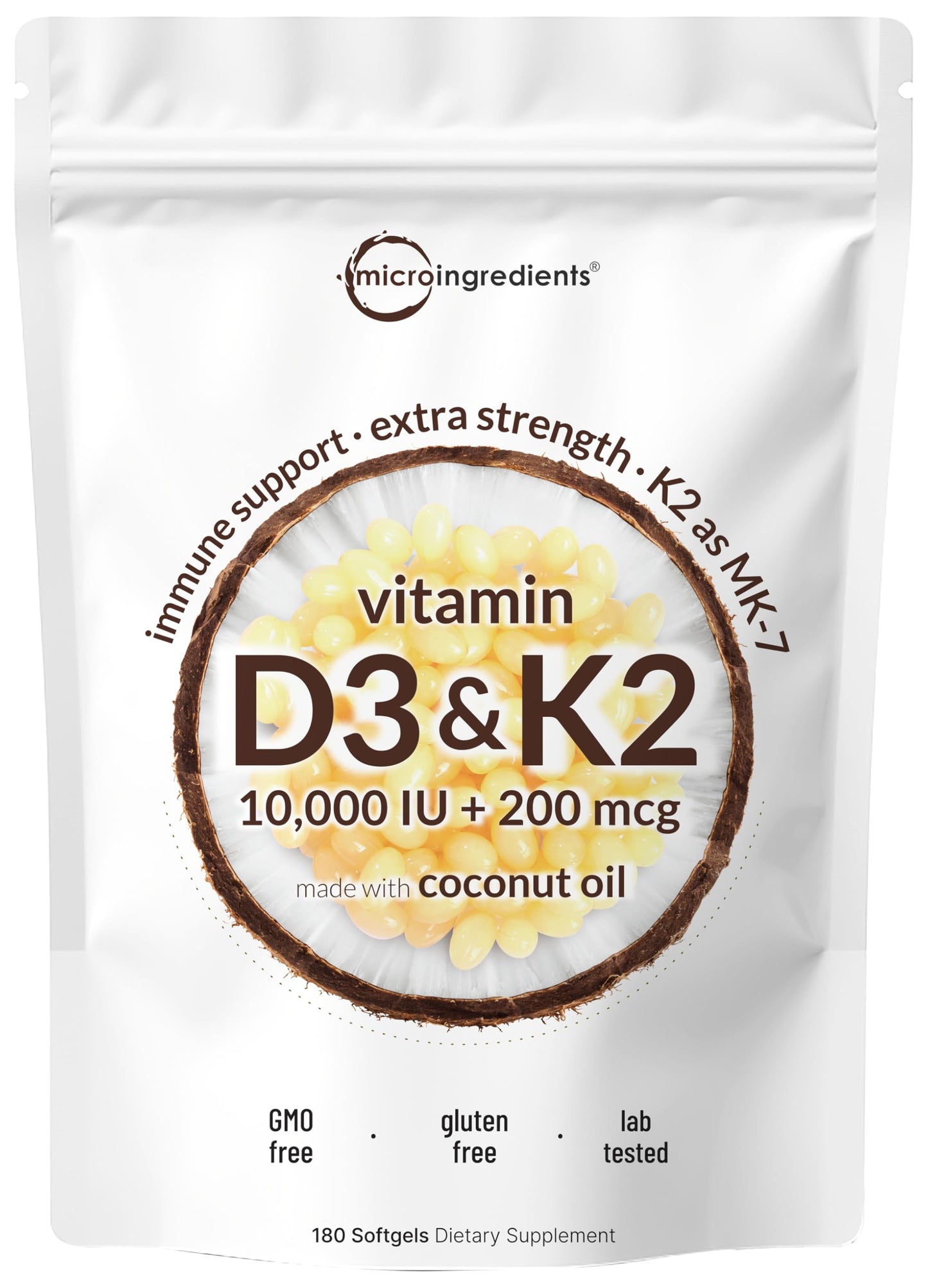 Cápsulas blandas vitamina D3 y K2 Micro Ingredients