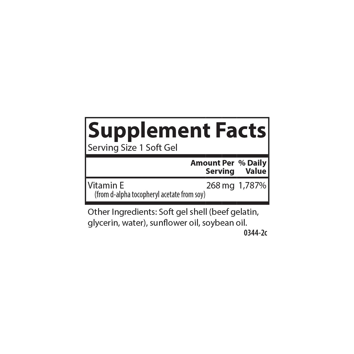 Cápsulas blandas gelatinosas vitamina E Carlson E-Gems