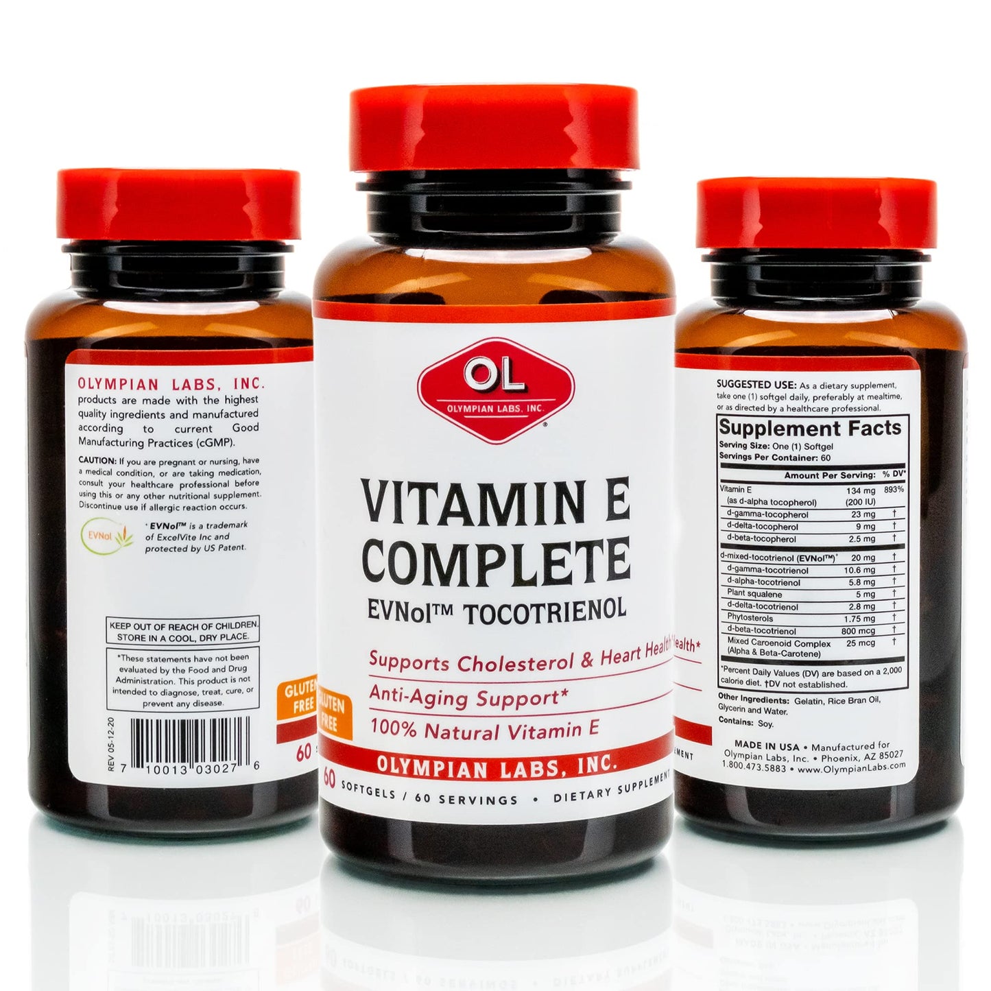 Cápsulas blandas vitamina e completa 200 UI Olympian Labs