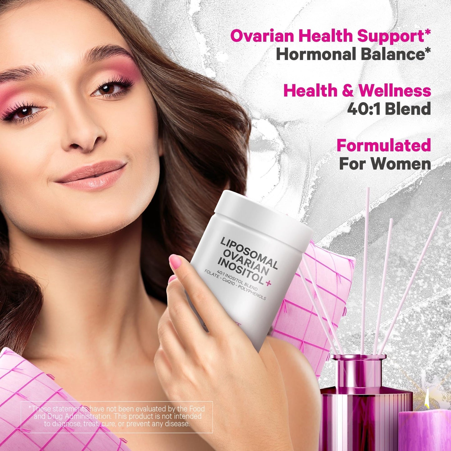 Cápsulas Codeage Liposomal Ovarian Inositol+ fórmula no-OGM y sin gluten