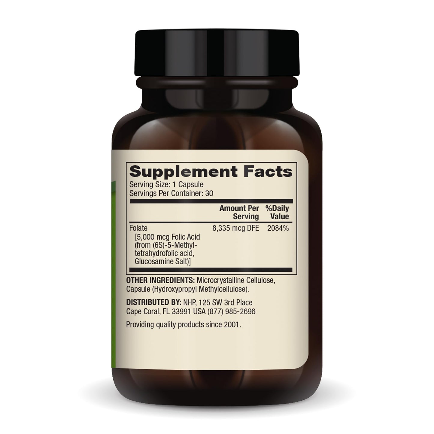 Cápsulas Dr. Mercola metilfolato suplementación diaria