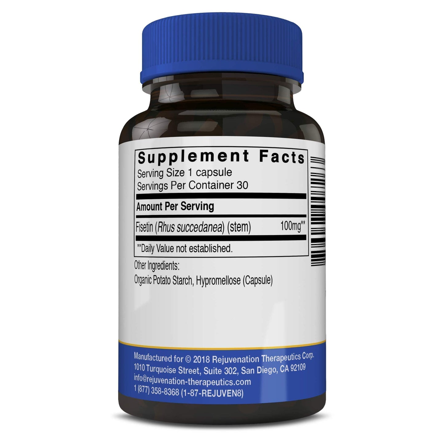 Cápsulas Fisetina y vitamina D3 Rejuvenation Therapeutics