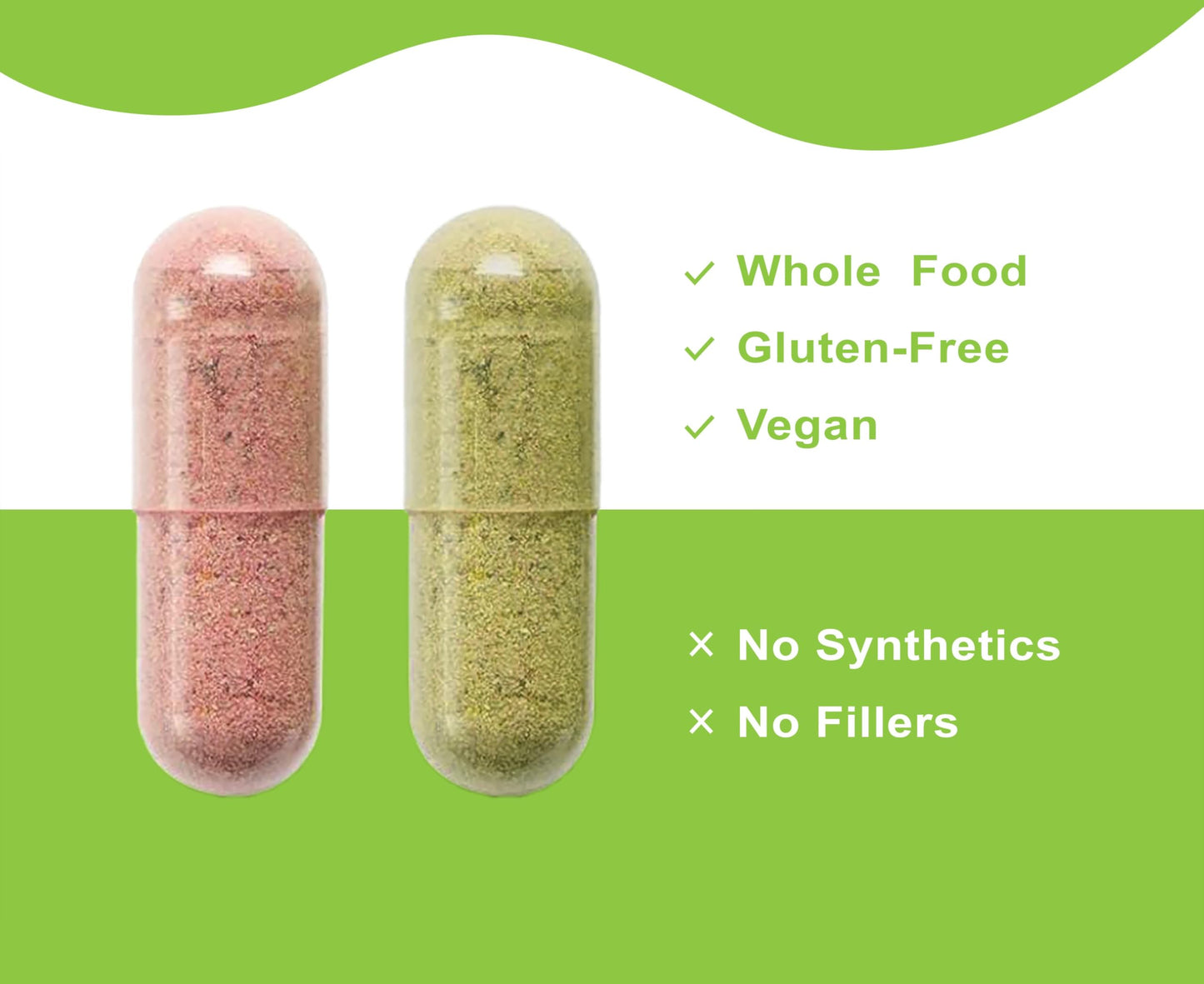Capsulas de frutas y verduras The Best Diet en primer plano
