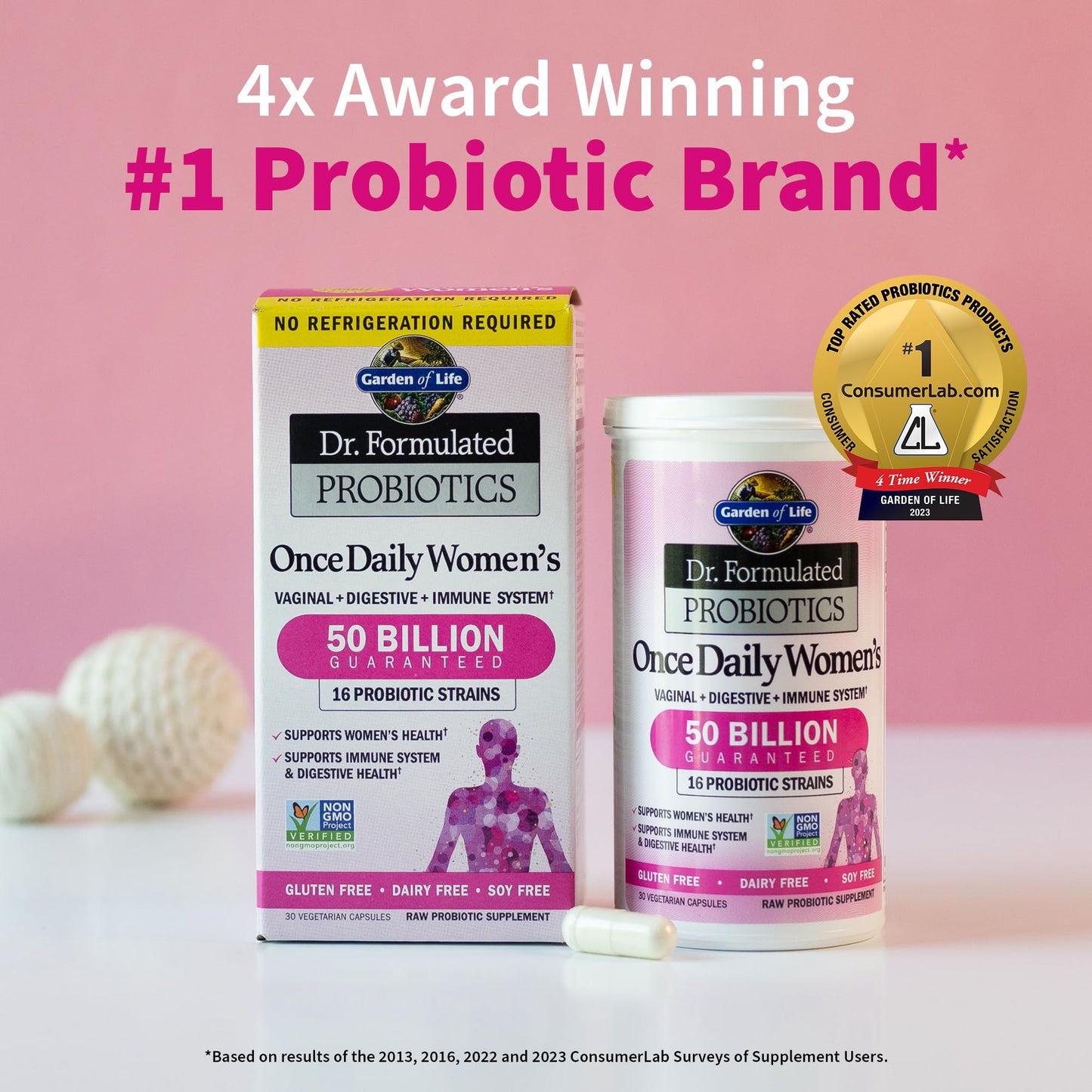 Capsulas Garden of Life vitamina d3 y probióticos para salud femenina