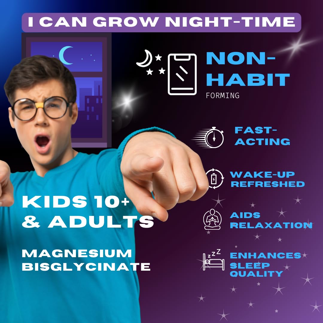 Cápsulas I Can Grow Night Time sueño y crecimiento niños 10+