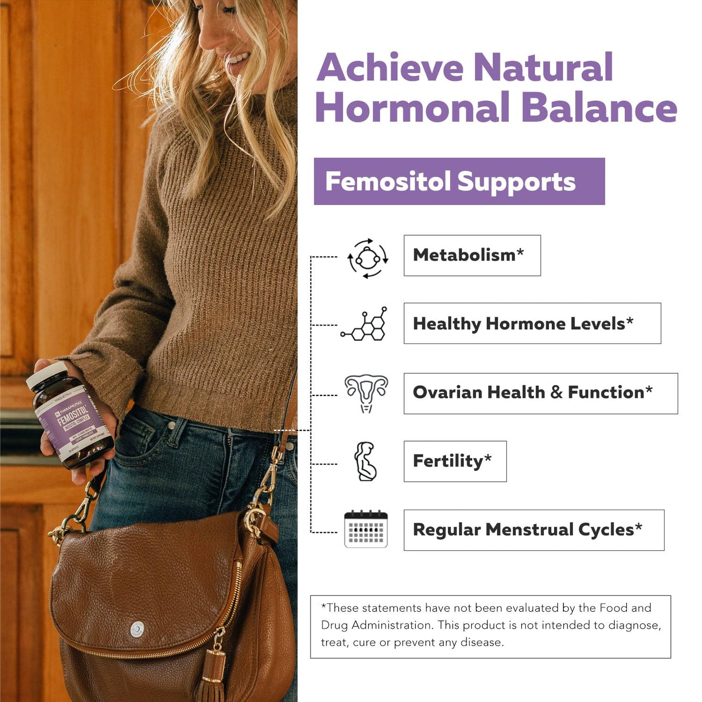 Cápsulas de inositol para salud ovárica y hormonas