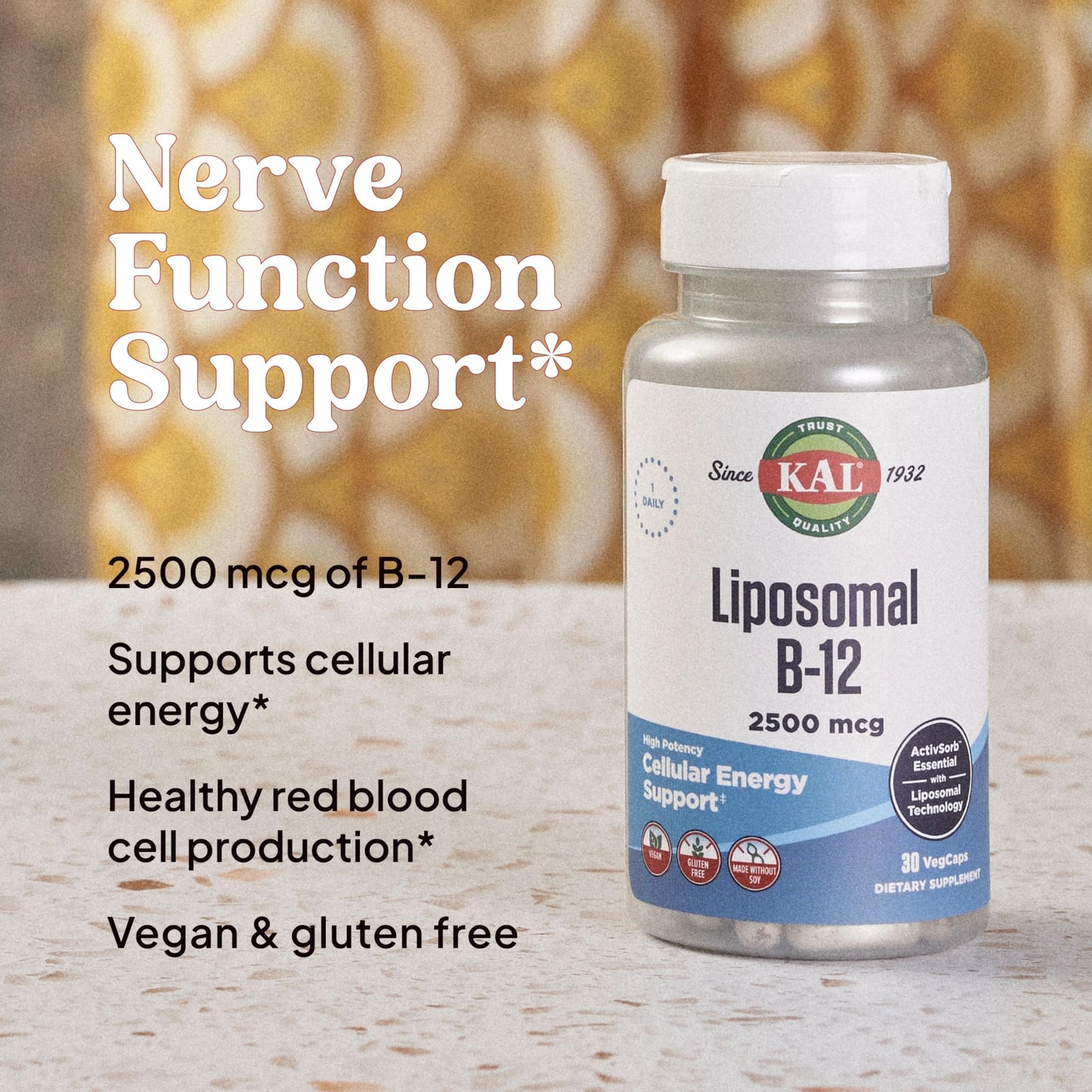 Cápsulas KAL vitamina b12 liposomal tecnología avanzada