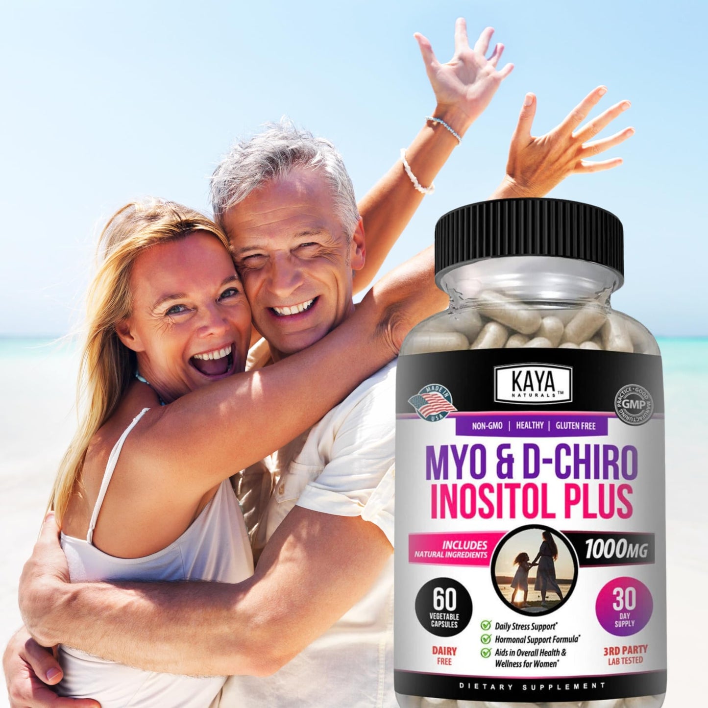 Cápsulas Kaya Naturals para rutina diaria de bienestar hormonal
