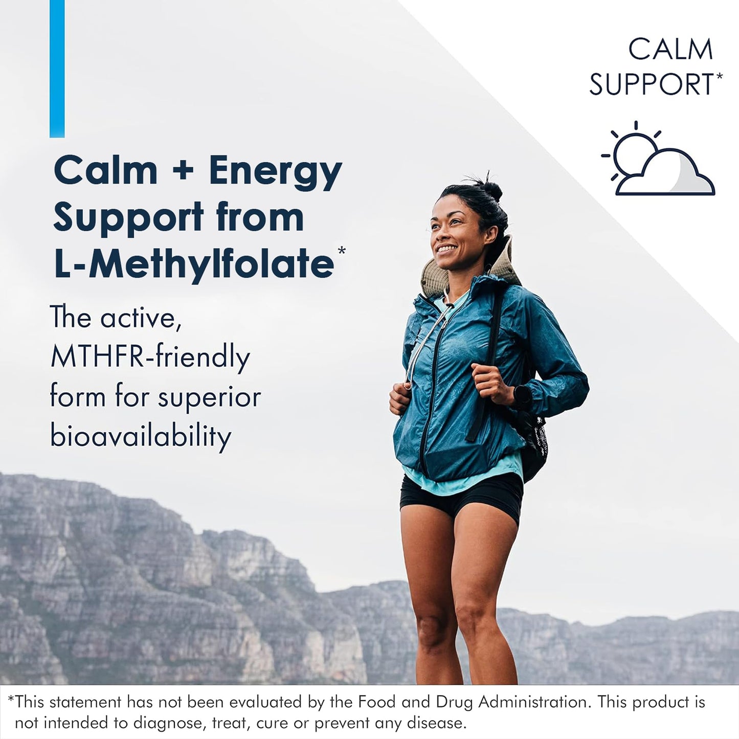 Cápsulas de L-metilfolato para energía y concentración
