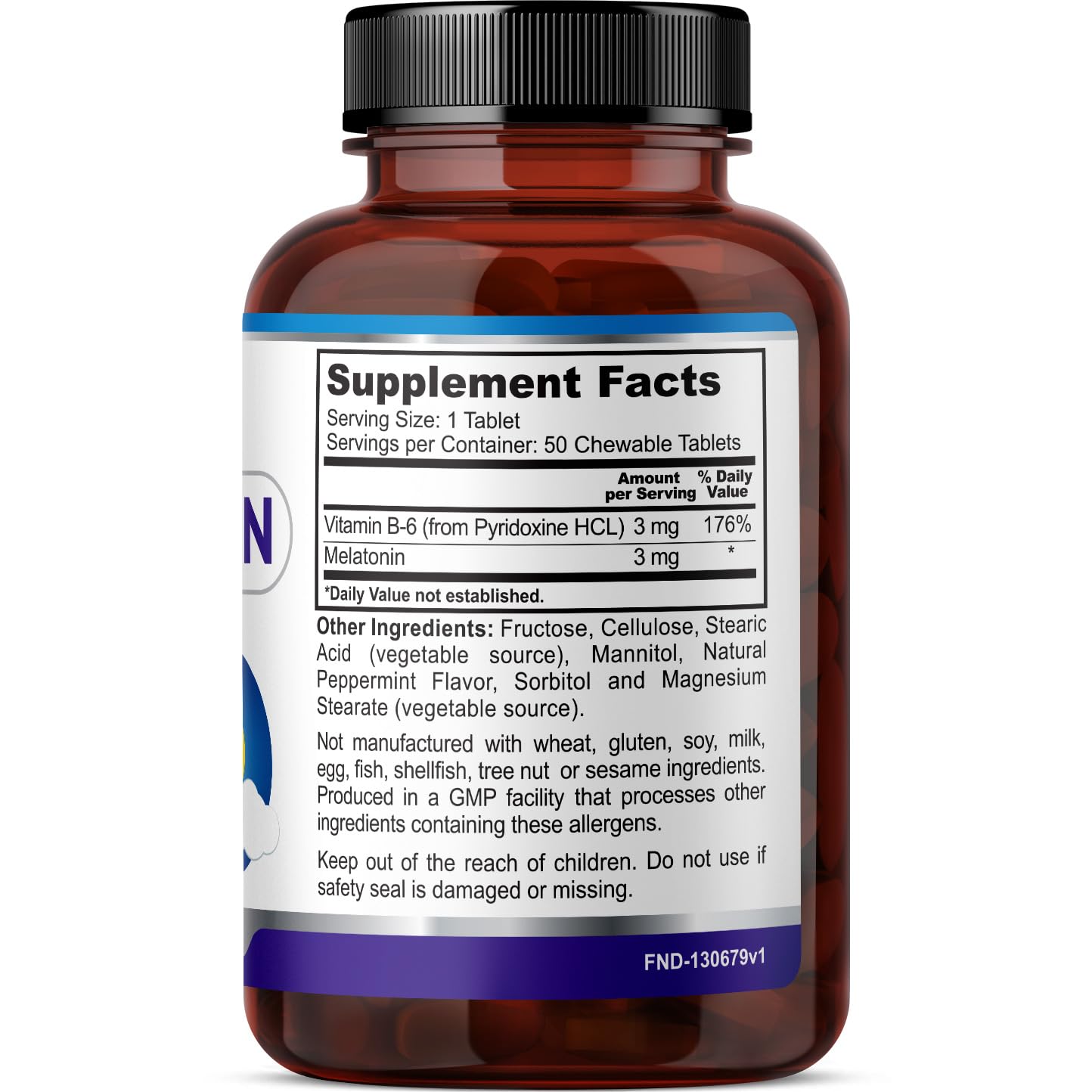 Cápsulas de melatonina 3mg para ciclos de sueño.