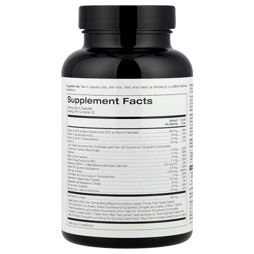 Cápsulas multivitamínico California Gold Nutrition para cabello
