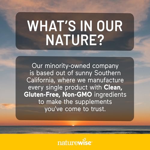 Cápsulas naturales de vitamina D3 y K2 NatureWise con aceite de coco