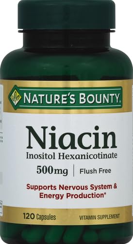 Cápsulas Niacina Nature's Bounty para soporte energético y nervioso