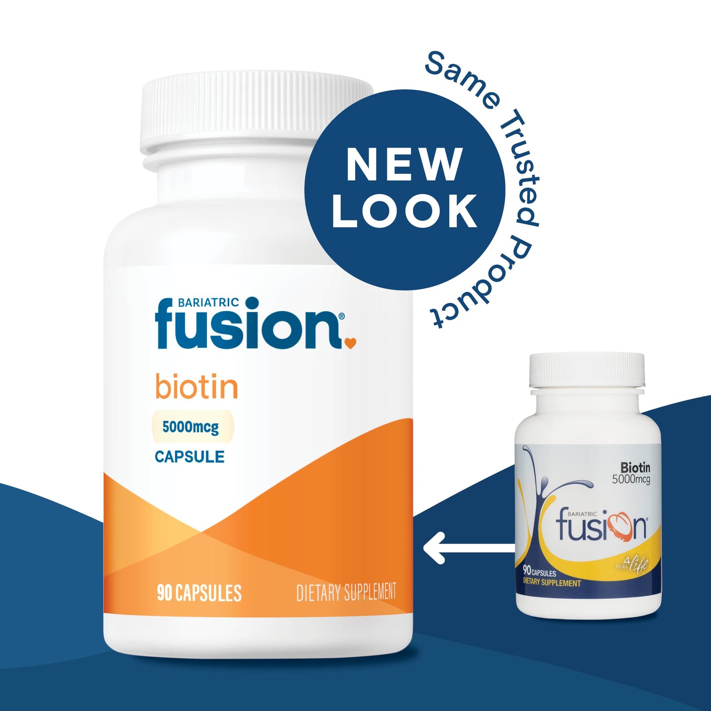 Cápsulas pequeñas Bariatric Fusion biotina para cabello saludable
