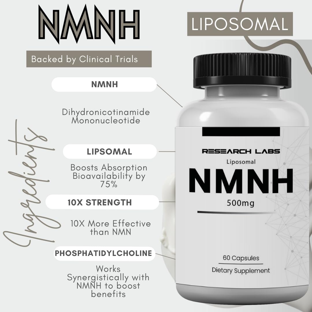 Cápsulas Research Labs NMNH apoyo memoria energía y salud cerebral