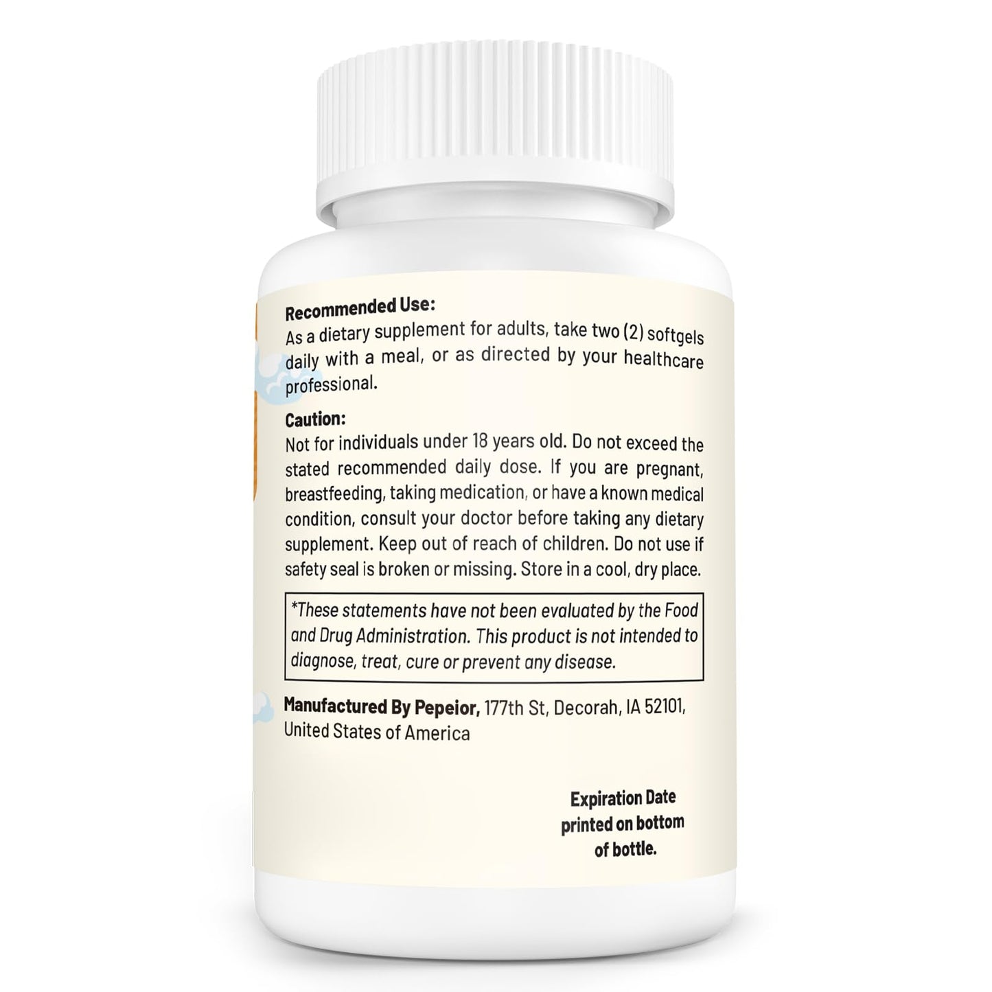 Cápsulas suaves suplemento urolitina a Pepeior 2000 mg