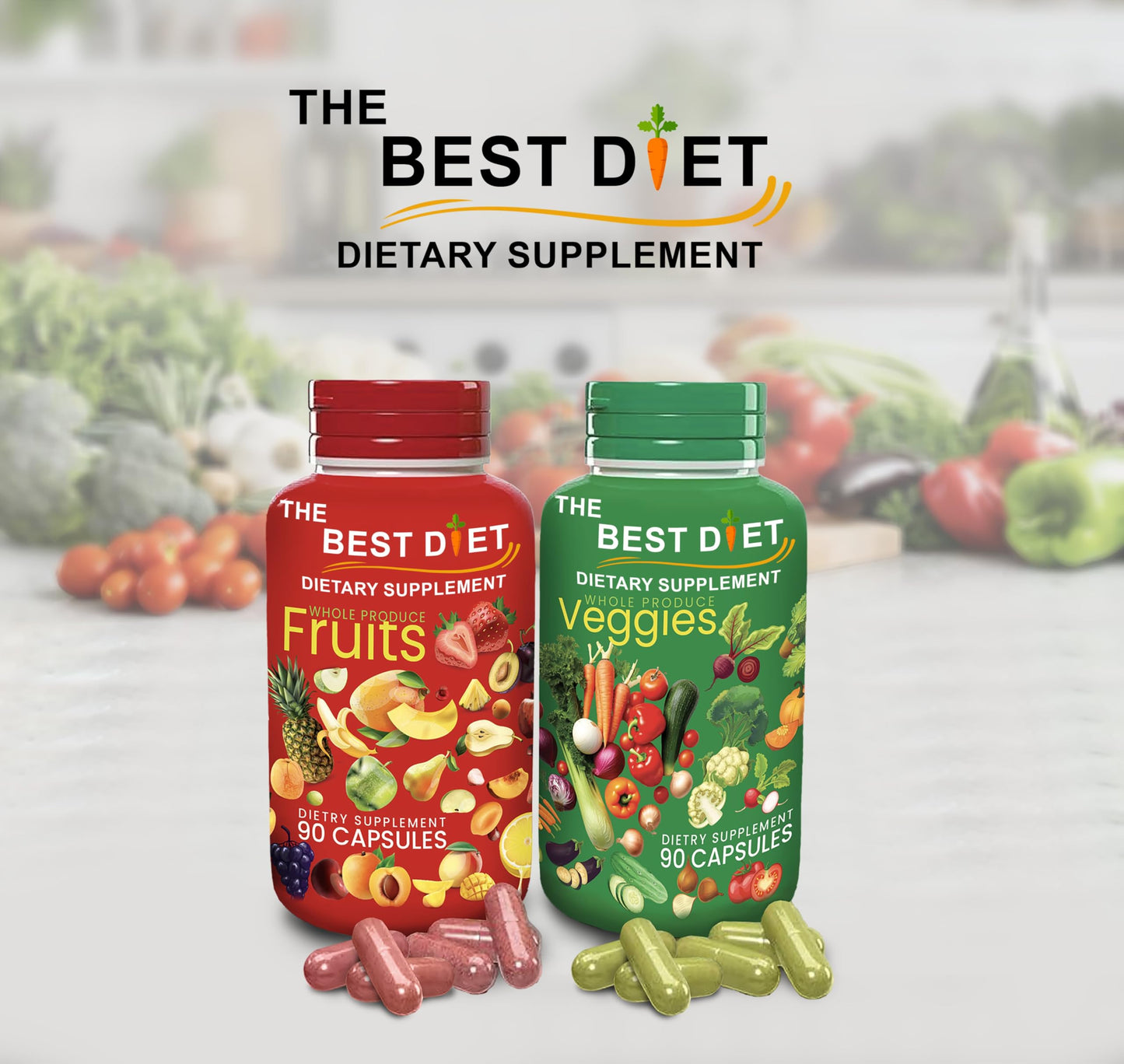 Cápsulas de superalimentos The Best Diet para nutrición diaria