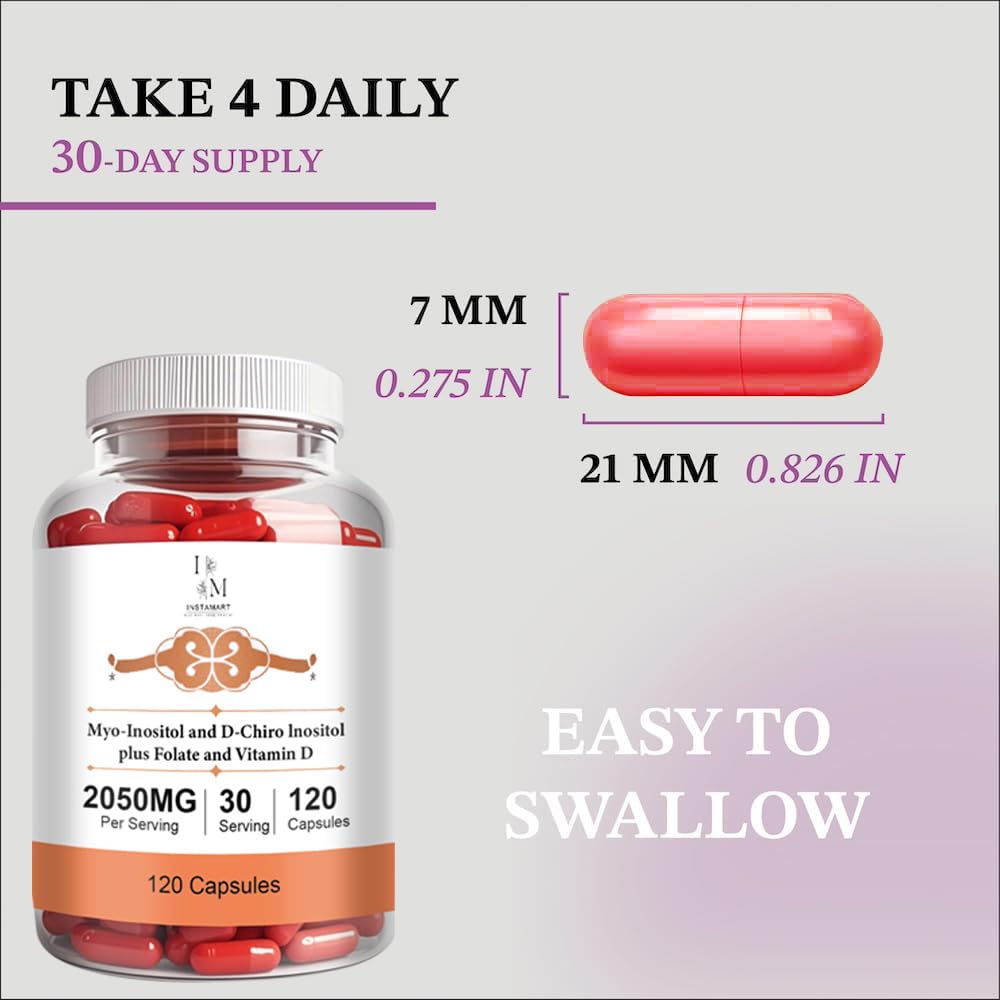 Cápsulas suplementarias INSTAMART ratio 40:1 mio-inositol y d-chiro inositol