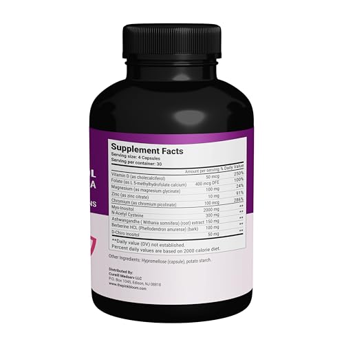 Cápsulas del suplemento Myo-Inositol y D-Chiro Inositol de calidad