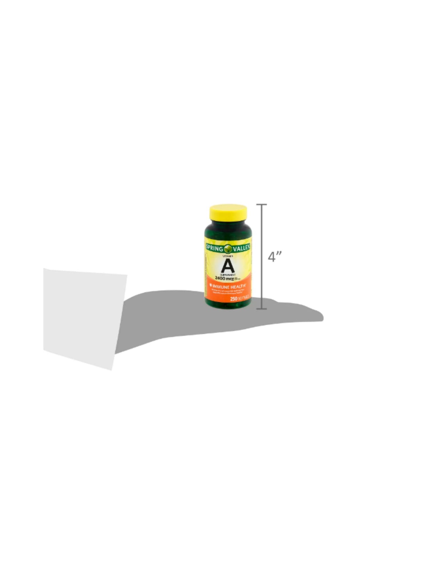Cápsulas suplemento vitamina A Spring Valley 2400 mcg