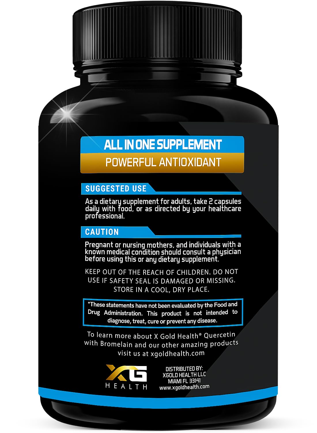 Cápsulas del suplemento XGold Defense Blend para salud inmune