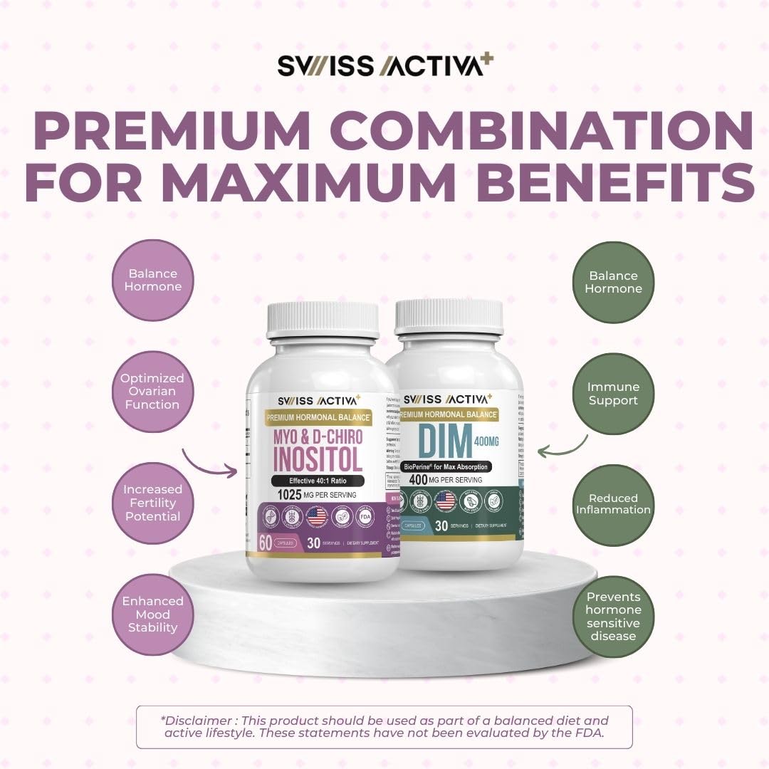 Cápsulas Swiss Activa+ Myo-Inositol para ciclo menstrual regular