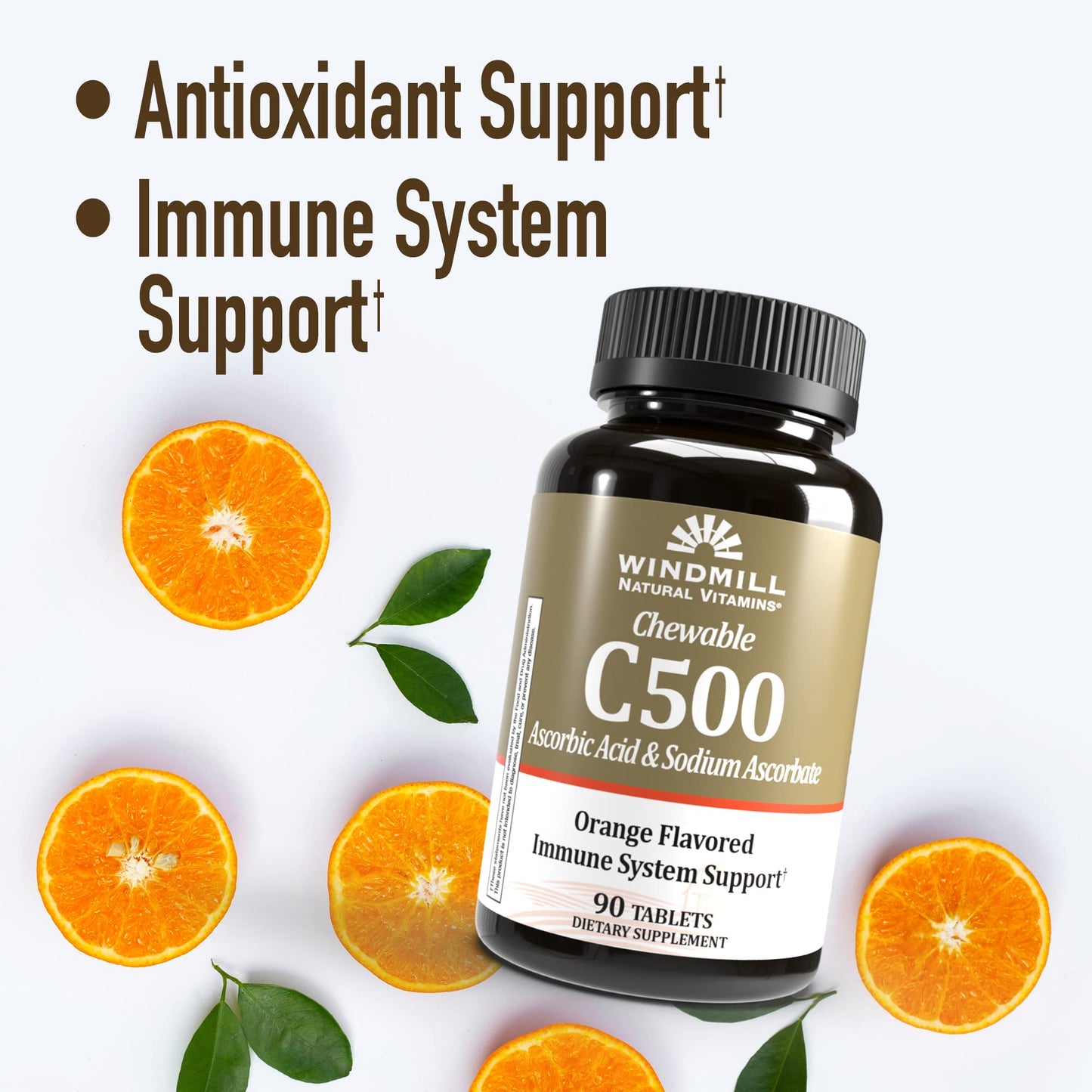 Cápsulas y tabletas vitamina C Windmill para apoyo del sistema inmune