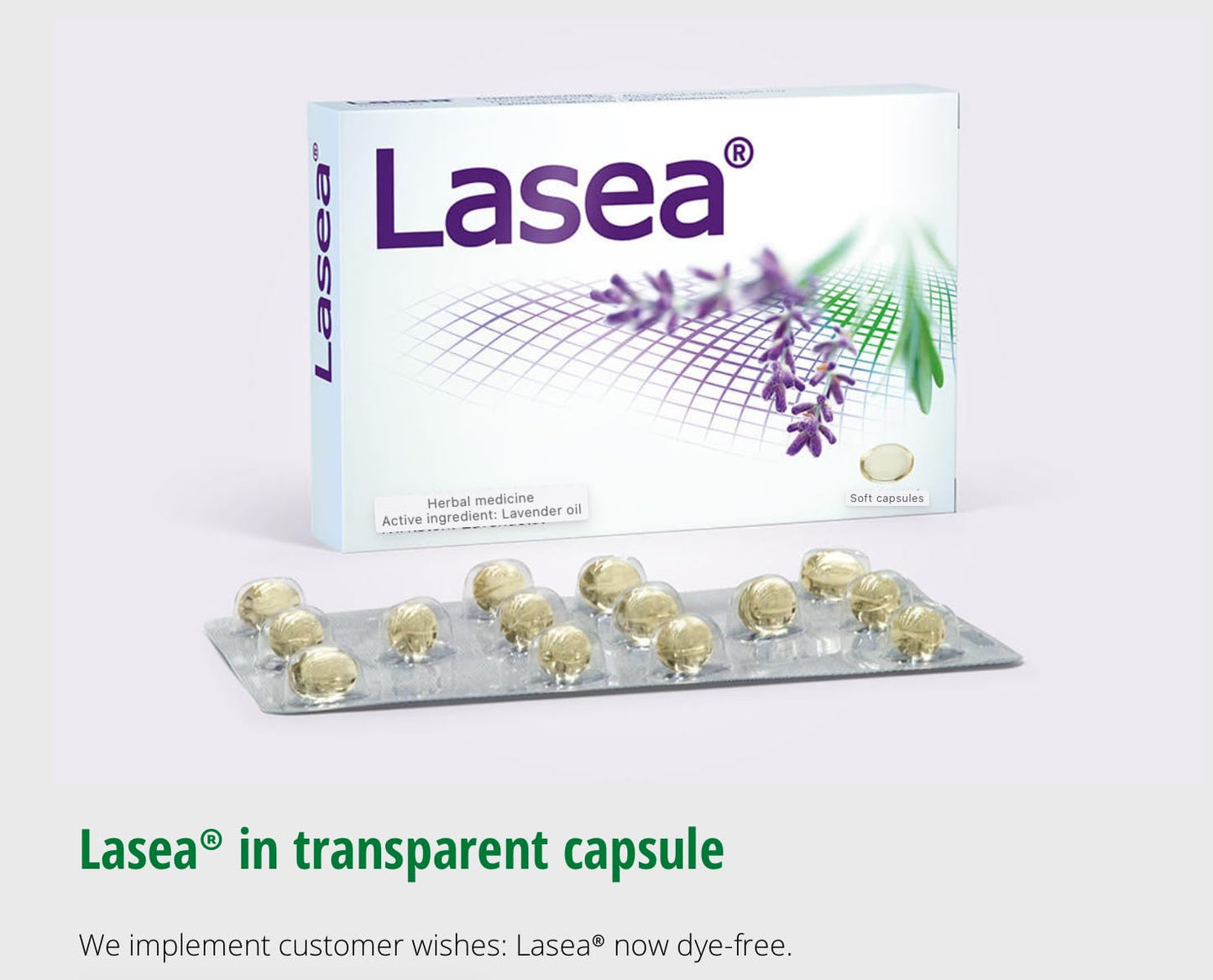 Cápsulas transparentes de Lasea