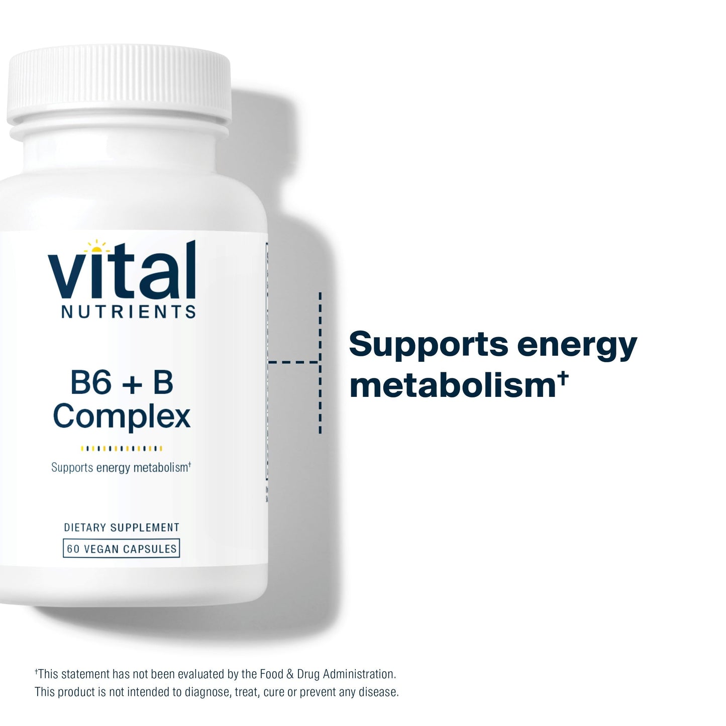 Cápsulas veganas complejo B Vital Nutrients vitamina B6