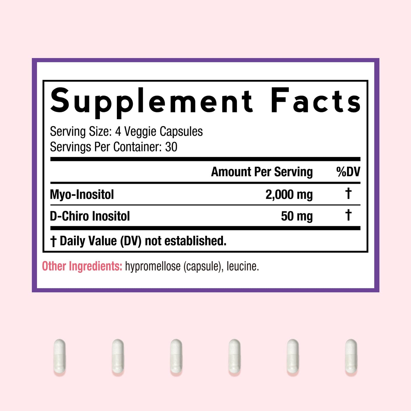Cápsulas veganas inositol Doctor's Recipes ciclo menstrual saludable