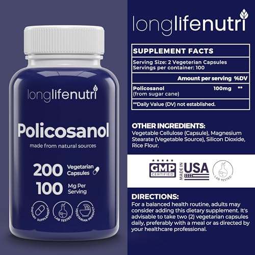 Cápsulas veganas LongLifeNutri Vitamina K2 y Policosanol