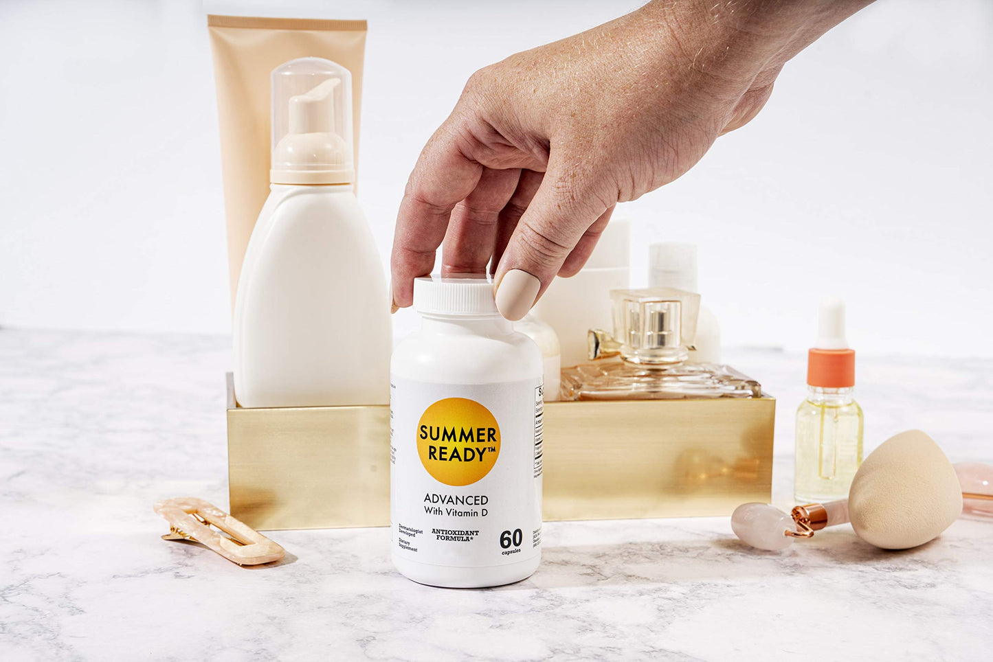 Cápsulas veganas Summer Ready vitamina D3 y B3 para piel