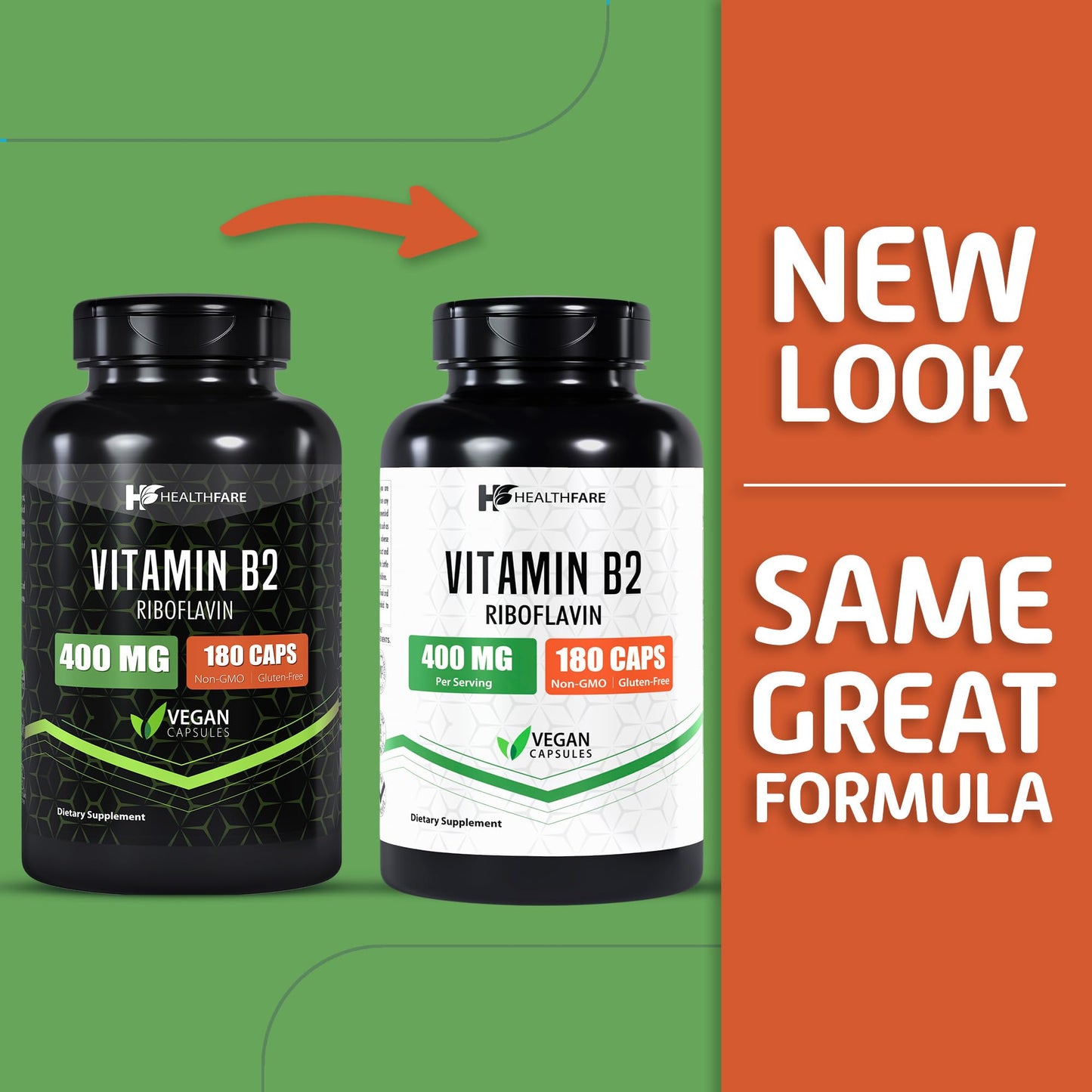 Cápsulas veganas vitamina B2 Healthfare 400mg